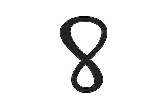 8 Number: A Practical Embroidery Design for School Projects and Beyond