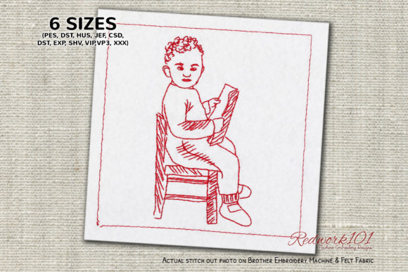 Boy Reading a Book: A Seasonal Embroidery Review for Holiday Sellers