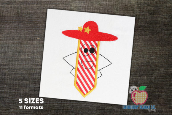 Charming Pencil Cartoon Character Wearing Hat for Boutique Embroidery