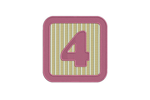 Four 4 Number: A Versatile Embroidery Design for Personalized Gifts