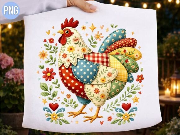 h1Faux Embroidery Rooster Floral Craft PNG Review for Personalized Gifts/h1