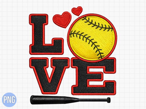 h1Love Softball PNG: A Sporty Embroidery Design for Craft Fair Success/h1